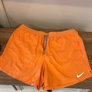 Nike Orange Athletic Shorts with Gray Drawstring. Never worn.